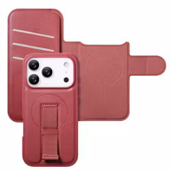 iPhone 17 Pro Plånbok med MagSafe-skal & fingerband Röd