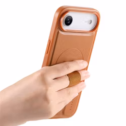 iPhone 17 Air MagSafe-skal med fingerband Brun