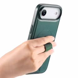 iPhone 17 Air MagSafe-skal med fingerband Grön