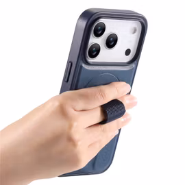 iPhone 17 Pro MagSafe-skal med fingerband Blå