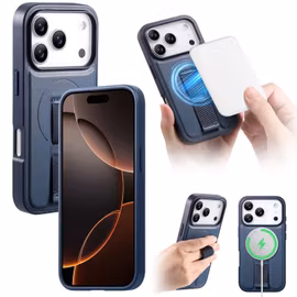 iPhone 17 Pro MagSafe-skal med fingerband Blå