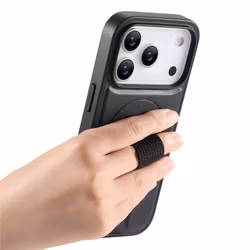 iPhone 17 Pro MagSafe-skal med fingerband Svart