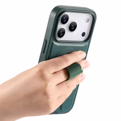 iPhone 17 Pro MagSafe-skal med fingerband Grön