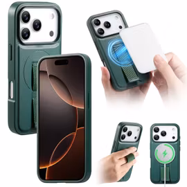 iPhone 17 Pro MagSafe-skal med fingerband Grön