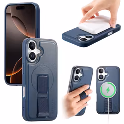 iPhone 17 MagSafe-skal med fingerband Blå