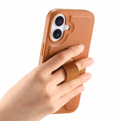 iPhone 17 MagSafe-skal med fingerband Brun