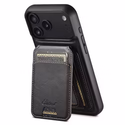 iPhone 17 Pro Max 2in1 Magnet-skal med Korthållare-Svart