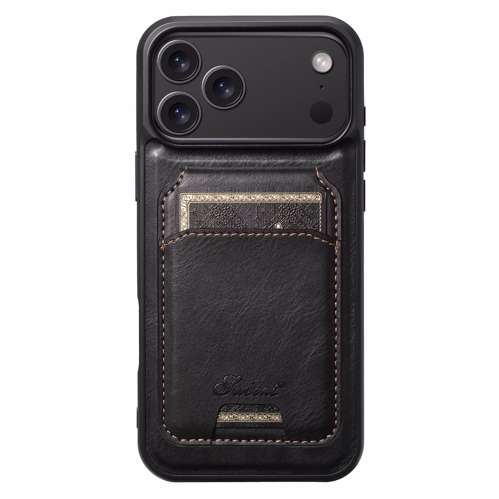 iPhone 17 Pro Max 2in1 Magnet-skal med Korthållare-Svart