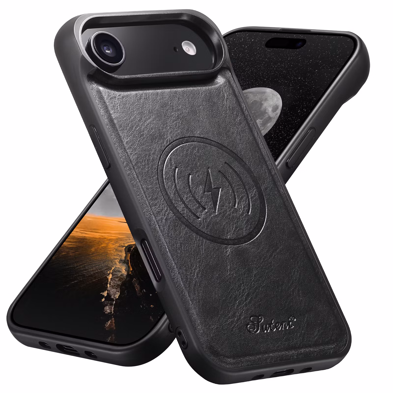 iPhone 17 Air 2in1 Magnet-skal med Korthållare-Svart
