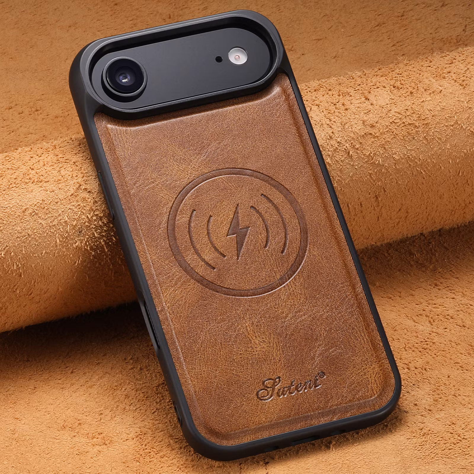 iPhone 17 Air 2in1 Magnet-skal med Korthållare-Mörkbrun