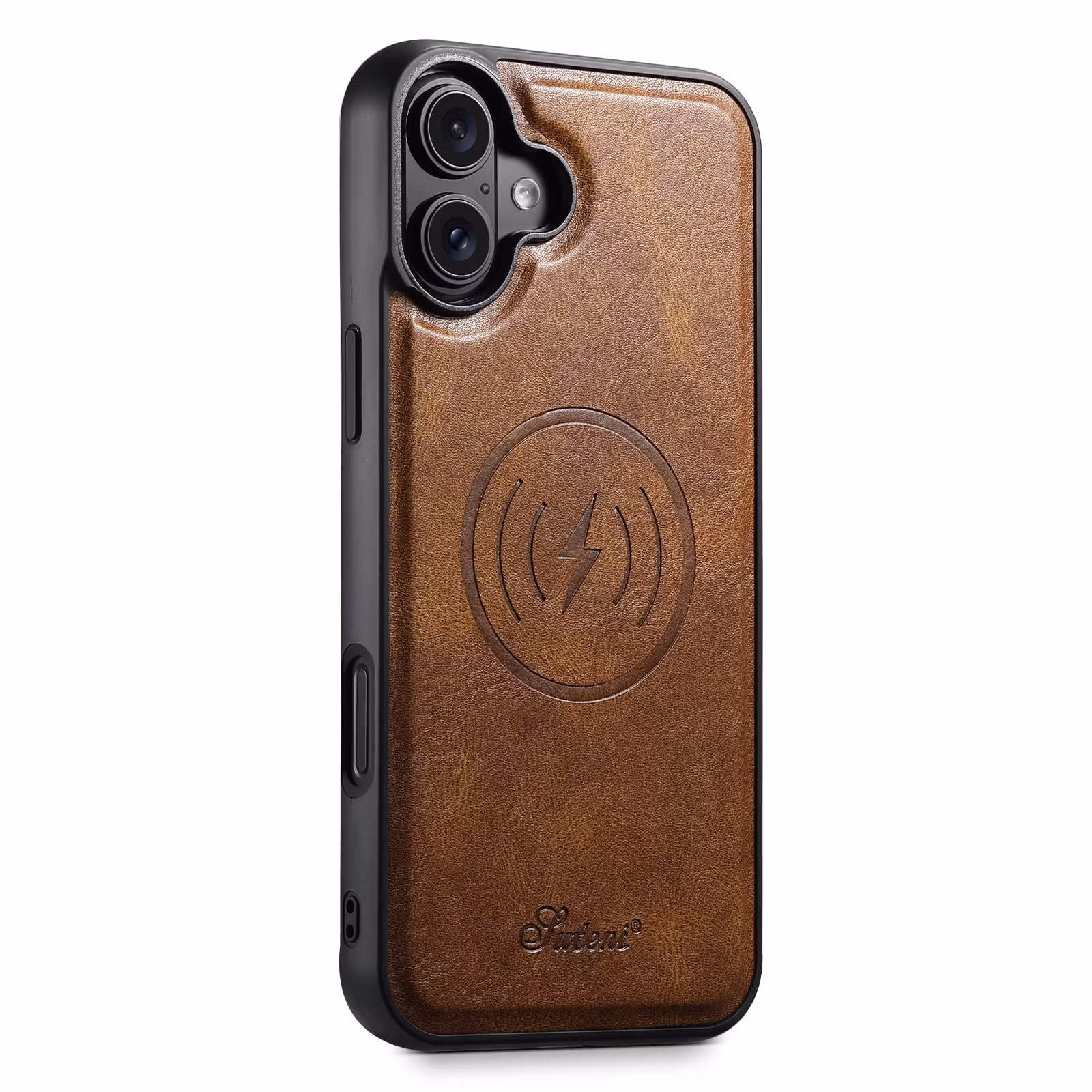 iPhone 17 2in1 Magnet-skal med Korthållare-Mörkbrun