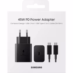 Samsung original 45W adapter och 1.8M USB-C kabel