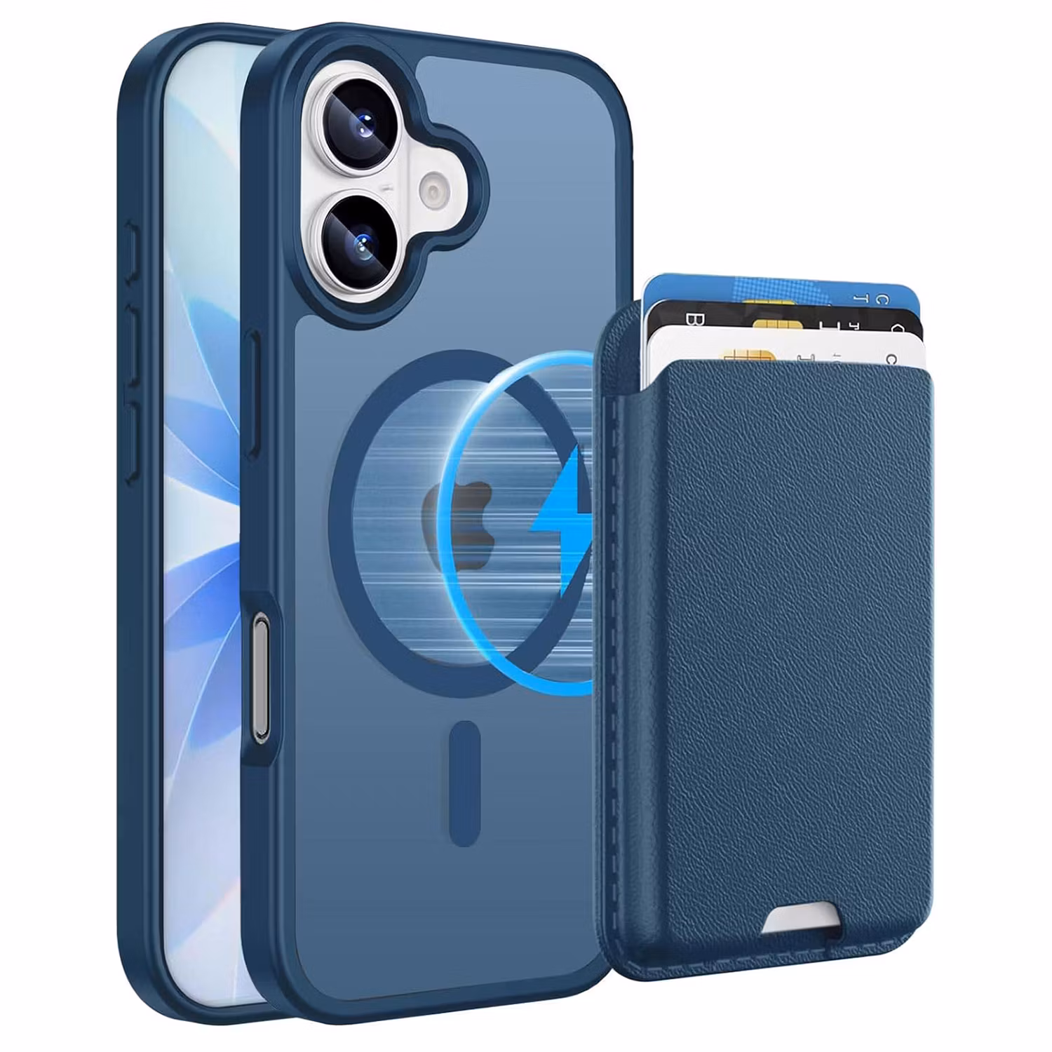 iPhone 17 MagSafe Silikonskal – Blå