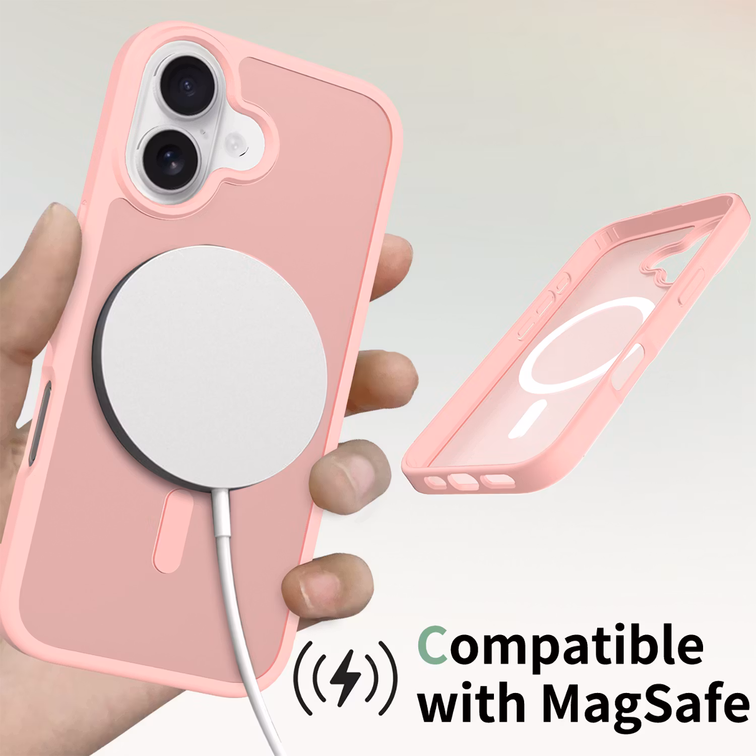 iPhone 17 MagSafe Silikonskal–Rosa