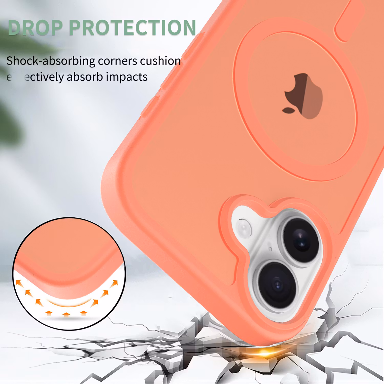 iPhone 17 MagSafe Silikonskal–Orange