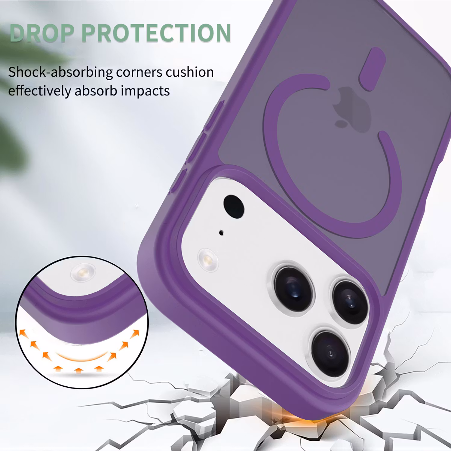 iPhone 17 Pro MagSafe Silikonskal–Lila