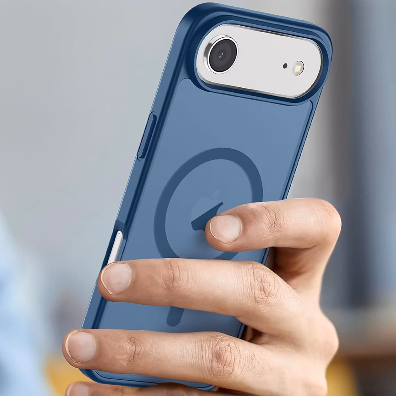 iPhone Air MagSafe Silikonskal – Blå