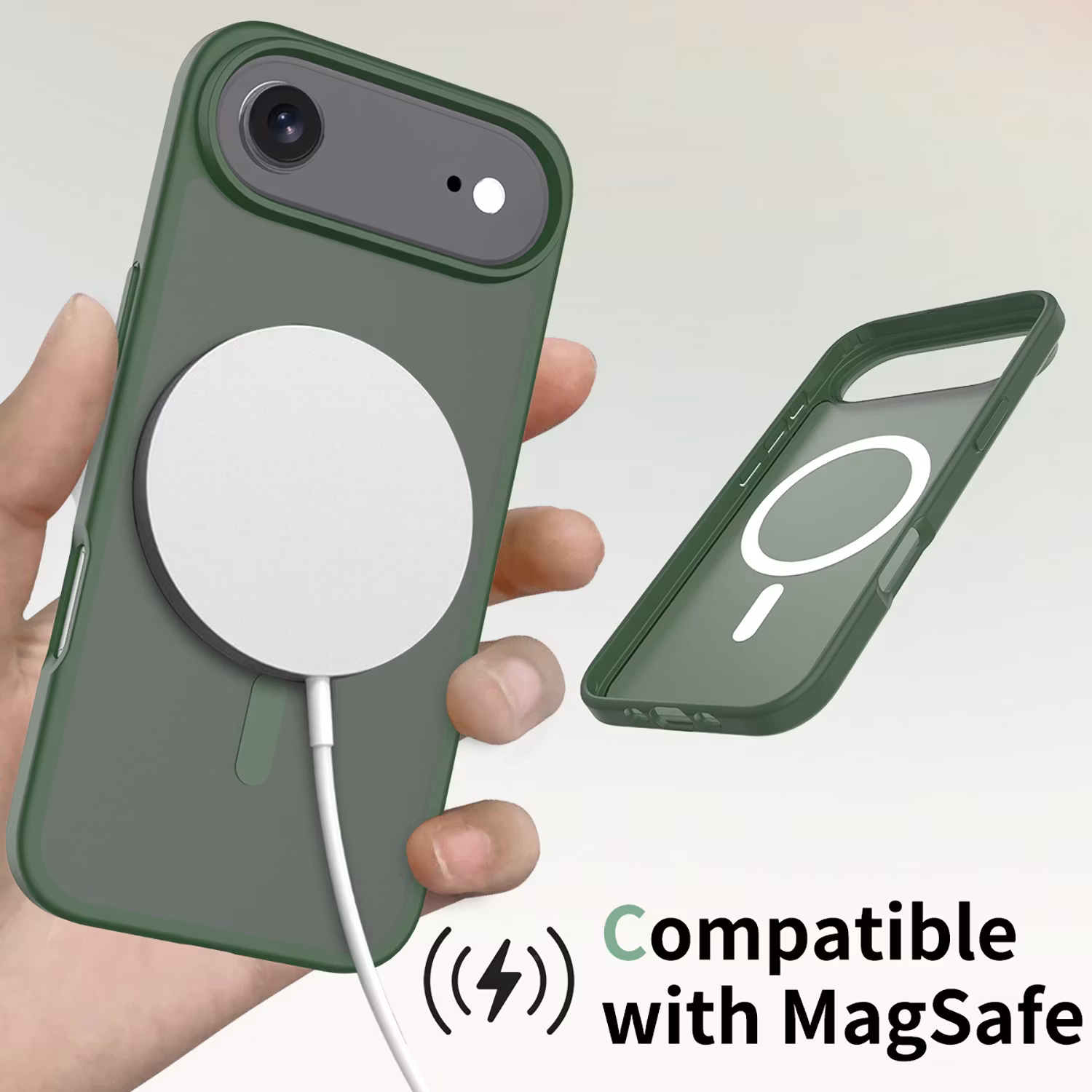 iPhone Air MagSafe Silikonskal–Grön