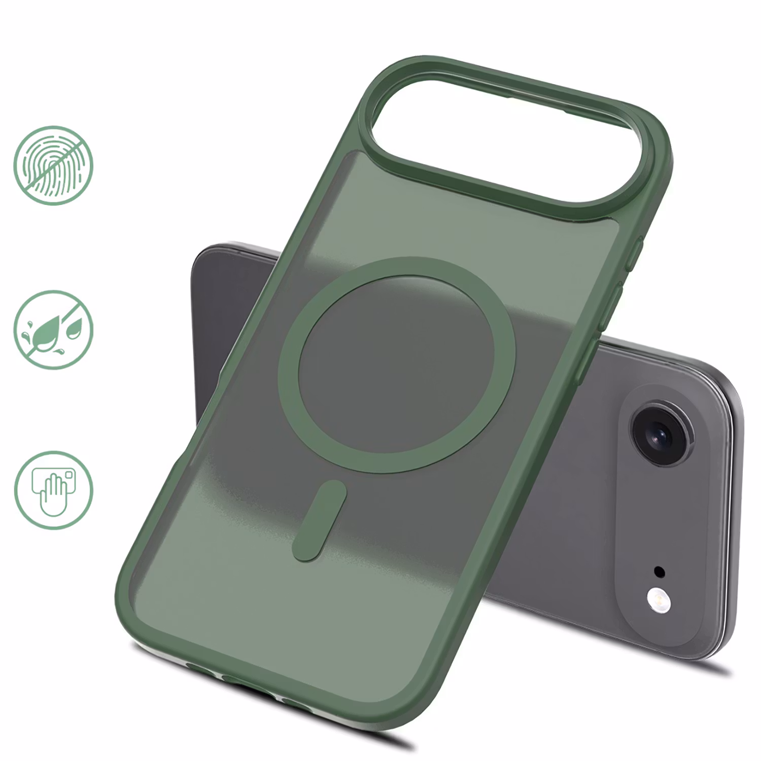 iPhone Air MagSafe Silikonskal–Grön