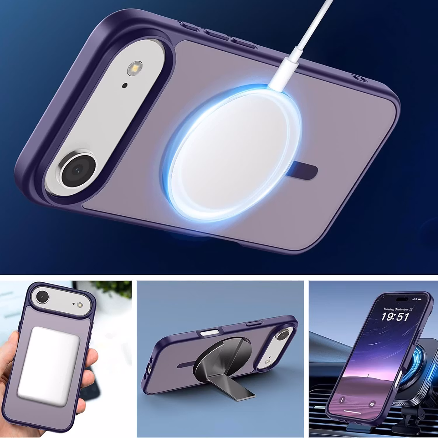 iPhone Air MagSafe Silikonskal–Lila