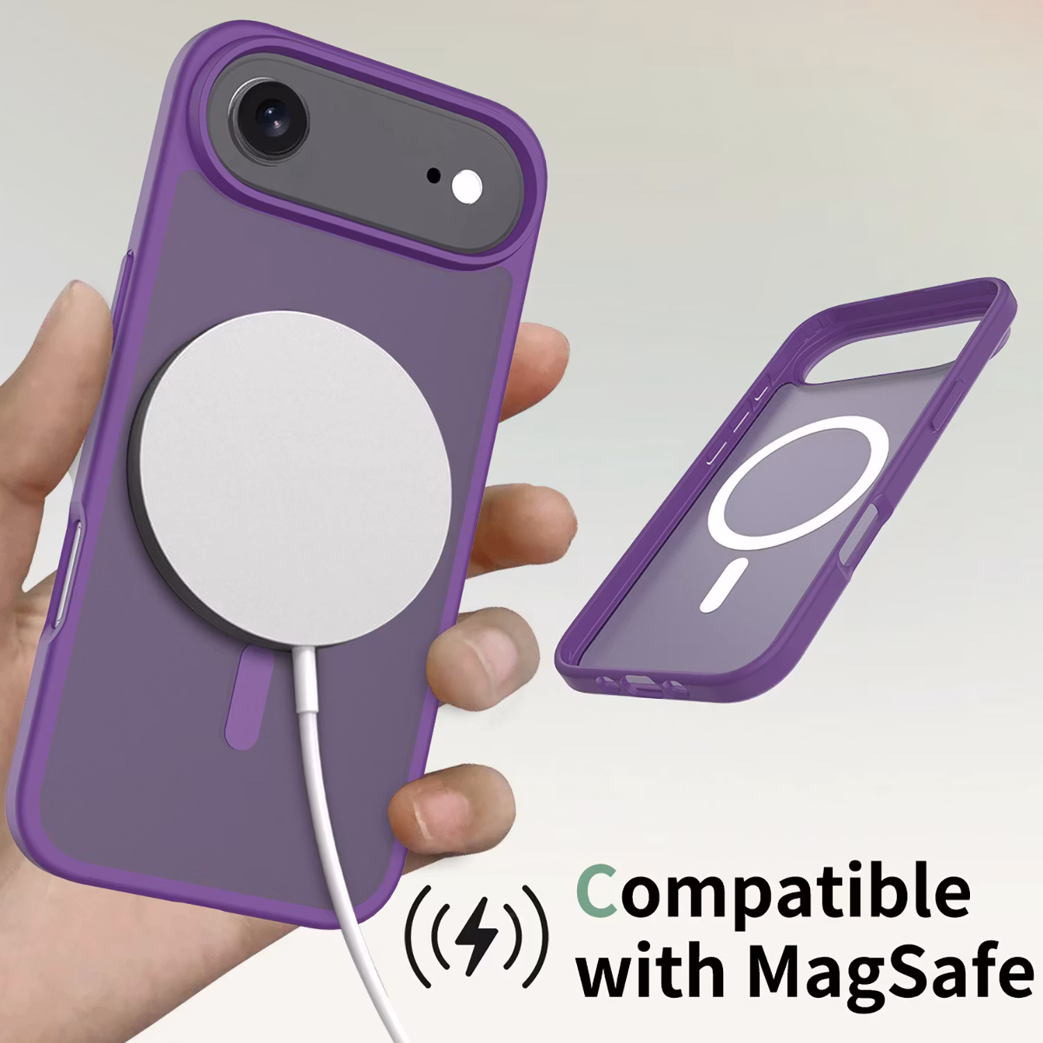 iPhone Air MagSafe Silikonskal–Lila