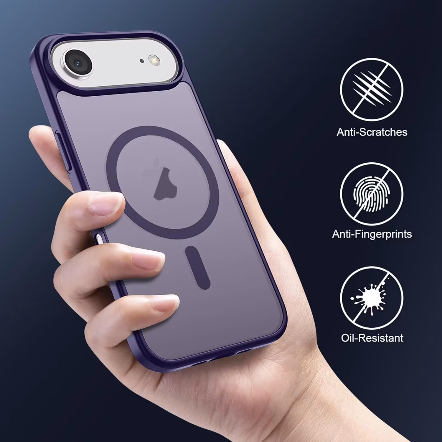 iPhone Air MagSafe Silikonskal–Lila