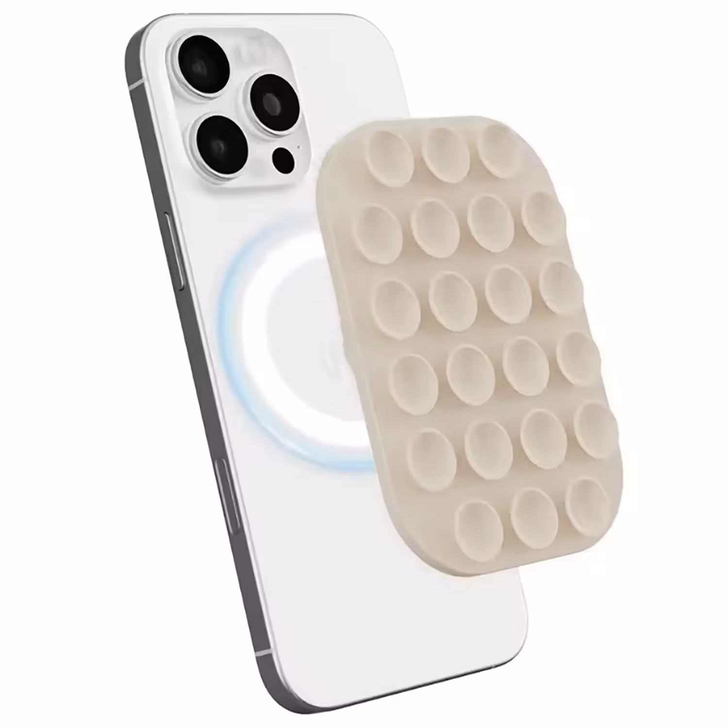 Mobilhållare med Sugkoppar – Beige