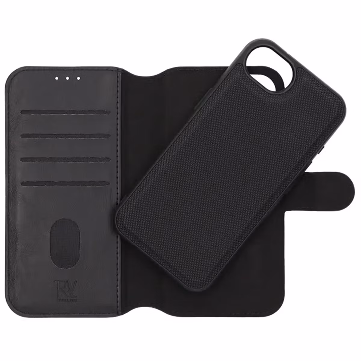 iPhone 16e / 17e Plånboksfodral Magnet Svart | Mobilcenter