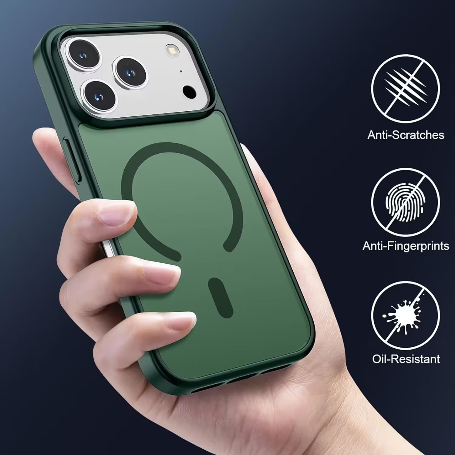 iPhone 18 Pro MagSafe Silikonskal–Grön