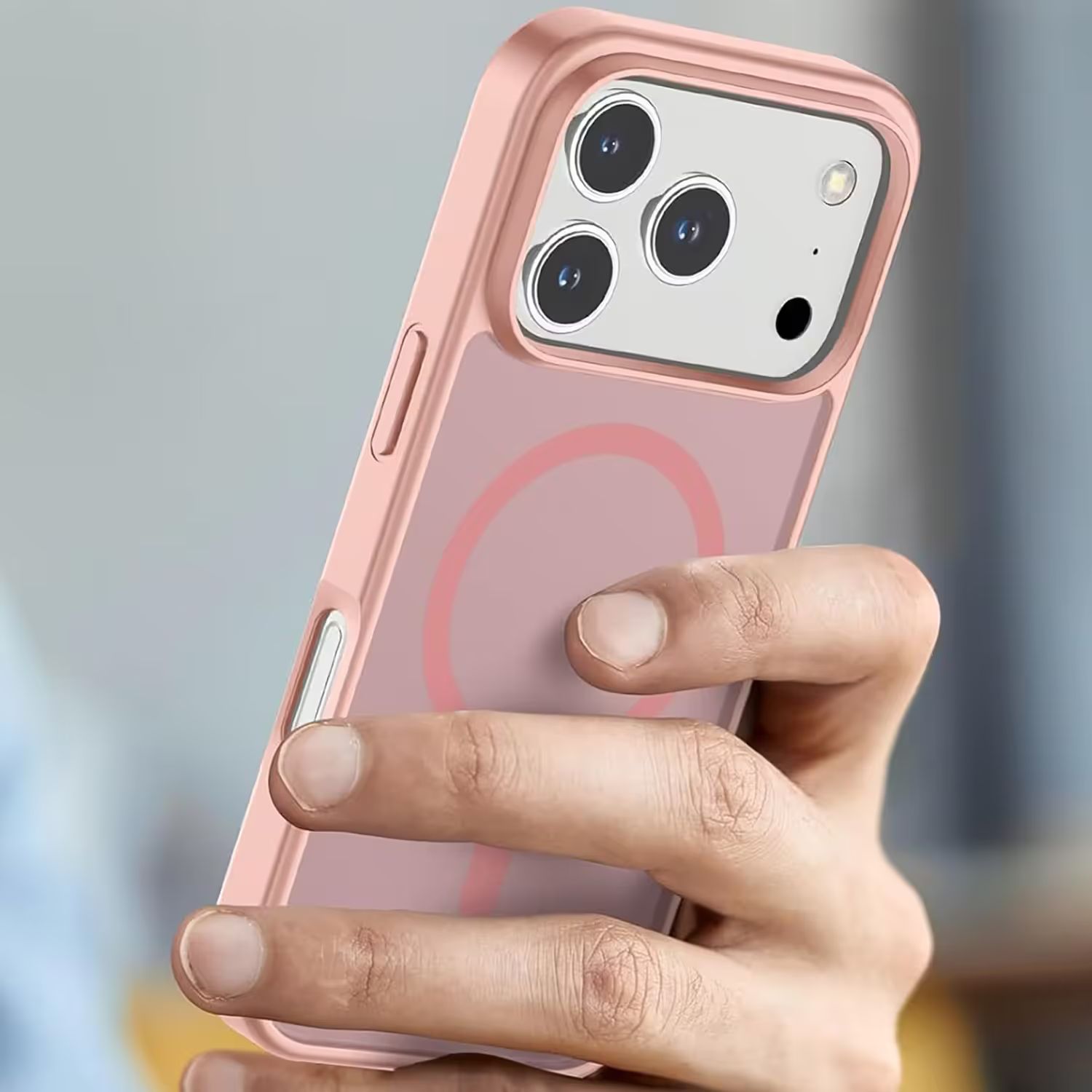 iPhone 18 Pro MagSafe Silikonskal–Rosa
