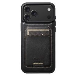 iPhone 18 Pro Max 2in1 Magnet-skal med Korthållare-Svart