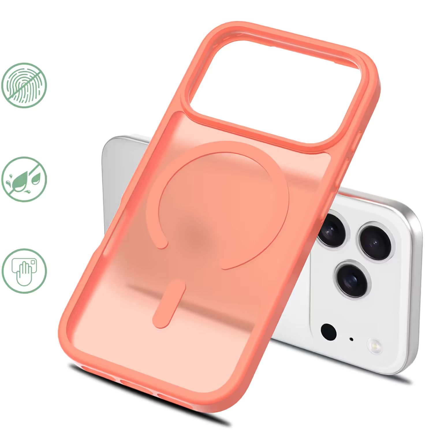 iPhone 18 Pro Max MagSafe Silikonskal–Orange