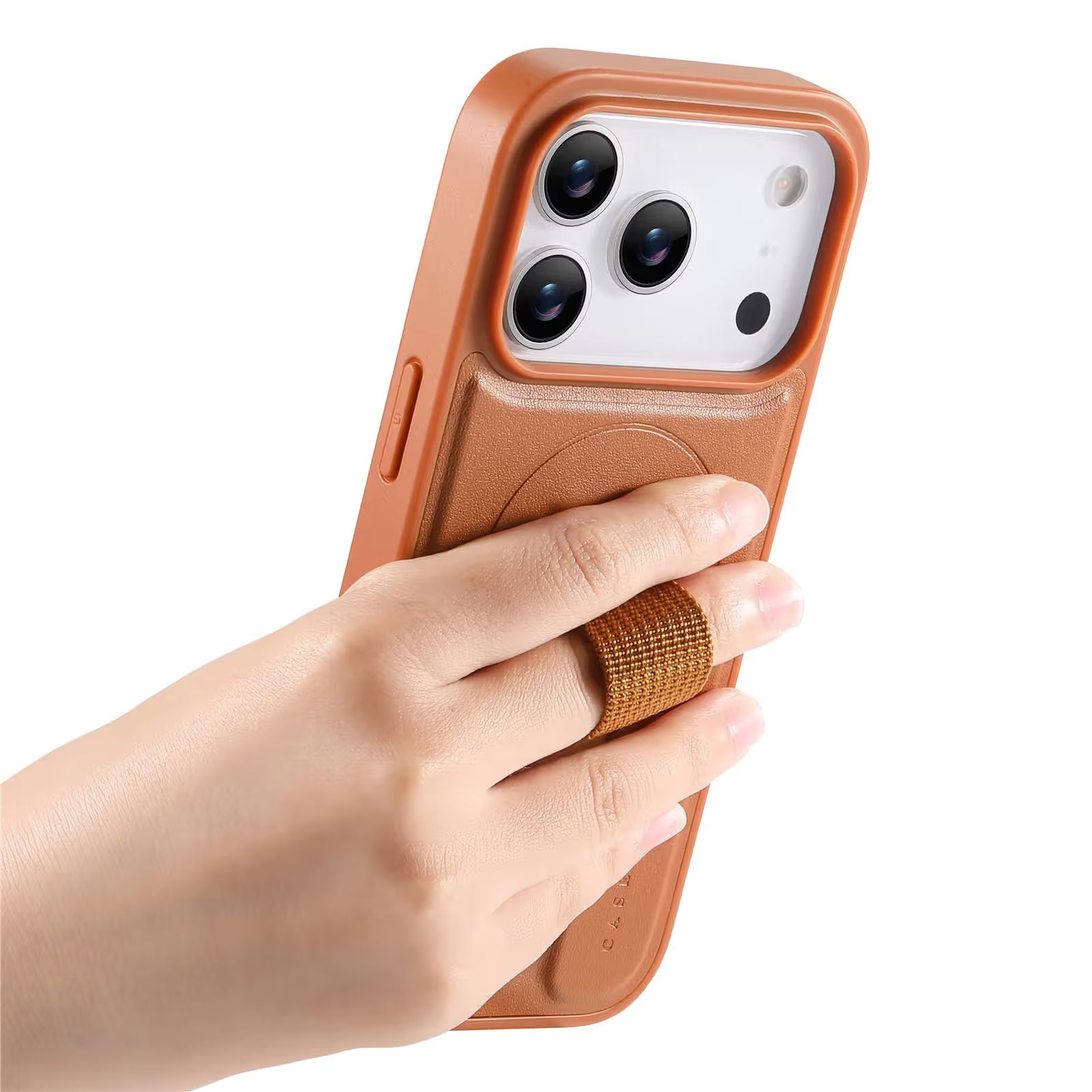 iPhone 18 Pro MagSafe-skal med fingerband Brun