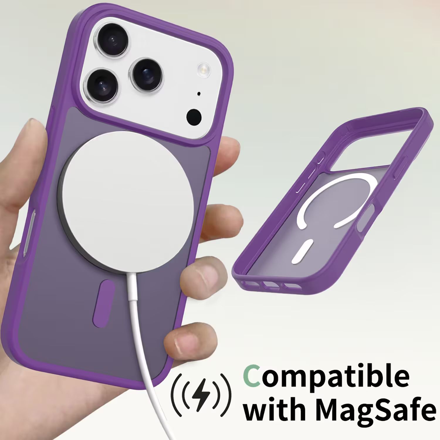 iPhone 18 Pro MagSafe Silikonskal–Lila