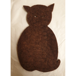Tovat karottunderlägg - Katt brun
