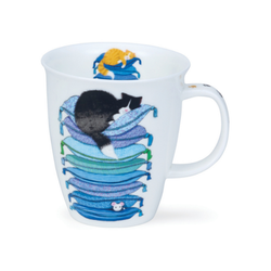 Mugg Benporslin Sleepy Cats Blue (Nevis) - Rymmer 4,8 dl