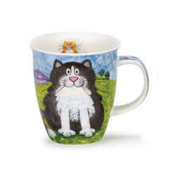 Mugg Benporslin Happy Cats Black (Nevis) - Rymmer 4,8 dl