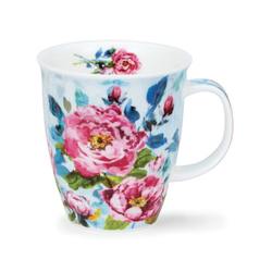 Mugg Benporslin Peonies Mörkrosa (Nevis) - Rymmer 4,8 dl
