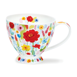Mugg Benporslin Floral Burst Red (Skye) - Rymmer 4,5 dl