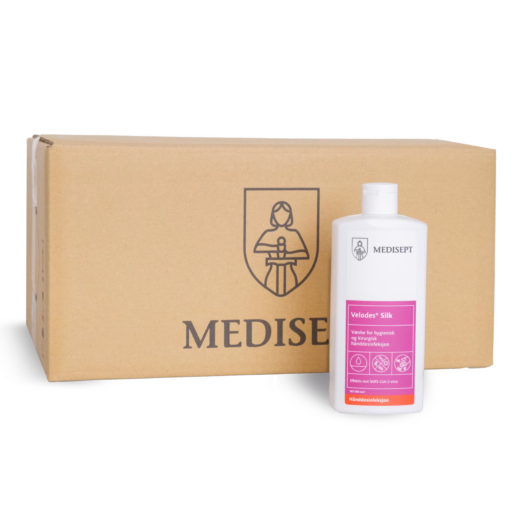 Velodes® Silk - Kirurgisk hånd & overflate desinfisering, eliminerer blant annet Noro virus, etterlater ikke klissete rester på huden, tørker ikke ut huden. Les mer