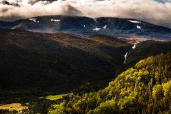Hallingskarvet fotografert fra Hovet