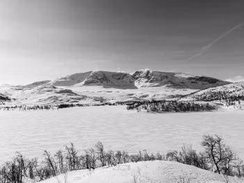 Hallingskarvet fotografert fra Hivjudalen