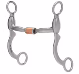 Pro Series 5" Short Shank Horse Bit, Sweet Iron Slightly Curved Mouth w/ Copper Roller