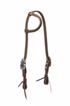 Working Tack Sliding Ear Headstall, Rope Edge Hardware