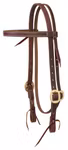Working Tack Single-Ply Browband Headstall with Tie Bit Ends