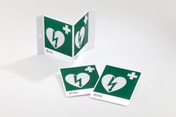 Hjärtstartarskylt AED-ILCOR i plåt