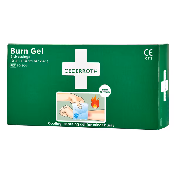 Burn gel dressing, 2 st 10x10 cm
