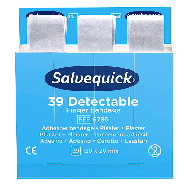 Fingertoppsplåster blue detectable, 39 st/refill , 6 refiller/ask