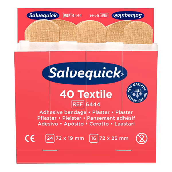 Textilplåster, 40 st/refill , 6 refiller/ask
