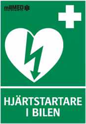 Dekal - Hjärtstartare i bilen